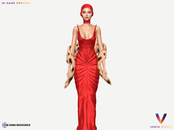 Sims 4 — DERNIER - Raye Dress by VentaStudio — Raye Dress