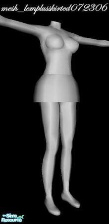 Sims 2 — mesh_lcmplusskirted072306 by Grizzelda — Use this mesh with at least one texture! No fat or pregnancy state!