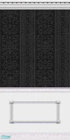 Sims 2 — Silken Elegance Walls - Black - 12 by elektra274 — 12 of 12 coordinated wallpapers. Matching floors are also
