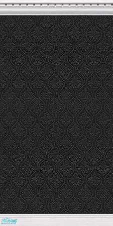 Sims 2 — Silken Elegance Walls - Black - 09 by elektra274 — 9 of 12 coordinated wallpapers. Matching floors are also
