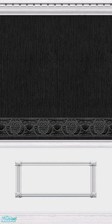 Sims 2 — Silken Elegance Walls - Black - 07 by elektra274 — 7 of 12 coordinated wallpapers. Matching floors are also