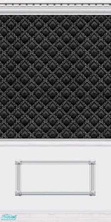 Sims 2 — Silken Elegance Walls - Black - 05 by elektra274 — 5 of 12 coordinated wallpapers. Matching floors are also