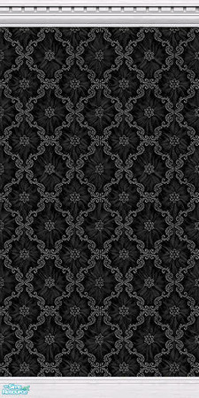 Sims 2 — Silken Elegance Walls - Black - 03 by elektra274 — 3 of 12 coordinated wallpapers. Matching floors are also