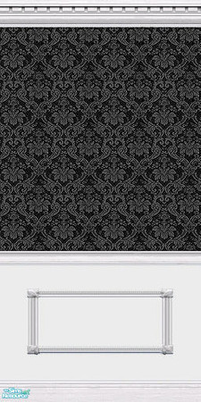 Sims 2 — Silken Elegance Walls - Black - 02 by elektra274 — 2 of 12 coordinated wallpapers. Matching floors are also