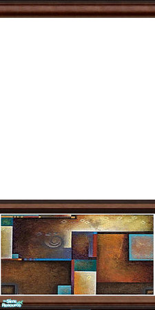 Sims 2 — Modern Living - White and Gold by Lorah — Contemporary artworked walls and matching tiles for your Sims.