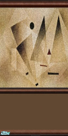 Sims 2 — Modern Living - Brown by Lorah — Contemporary artworked walls and matching tiles for your Sims.