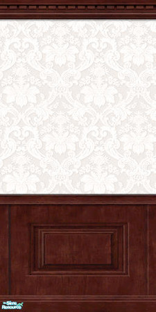 Sims 2 — Silken Elegance Walls - White - 02 by elektra274 — 2 of 12 coordinated wallpapers. Matching floors are also