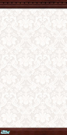 Sims 2 — Silken Elegance Walls - White - 01 by elektra274 — 1 of 12 coordinated wallpapers. Matching floors are also