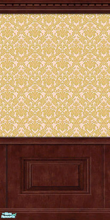Sims 2 — Silken Elegance Walls - Peach - 02 by elektra274 — 2 of 11 coordinated wallpapers. Matching floors are also
