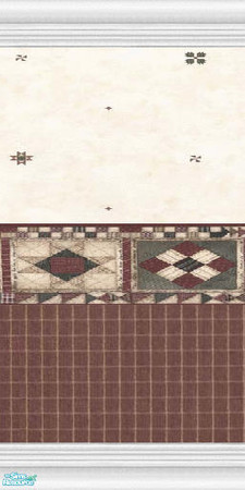 Sims 2 — Primetime Country Quilts - Burgandy Wall by Primetime024 — Here is a burgandy checkered wall paper with a