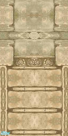 Sims 2 — Tiki Brownstone by LadyDeluxe — Here is an aztec design that would make any house better looking.