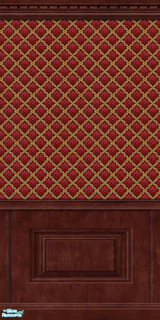 Sims 2 — Silken Elegance Walls - Red - 05 by elektra274 — 5 of 11 coordinated wallpapers. Matching floors are also