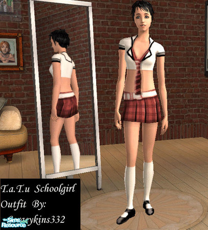 Sims 2 — Tatu Schoolgirl outfit By Sergeykins332 by Sergeykins332 — The same outfit from the "All The Things She