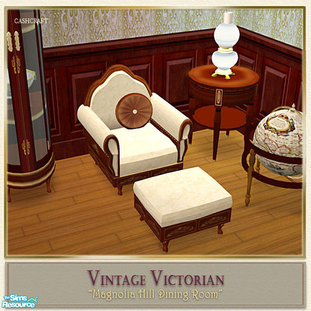 Sims 2 — Magnolia Hill Dining - Chair & Ottoman by Cashcraft — Let your Sims enjoy an elegant and vintage Victorian