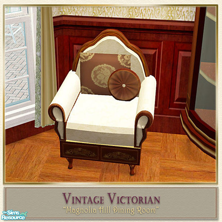 Sims 2 — Magnolia Hill Dining - Arm Chair by Cashcraft — Let your Sims enjoy an elegant and vintage Victorian dining