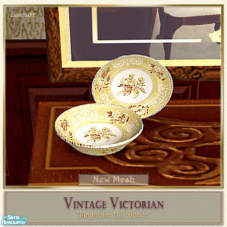 Sims 2 — Magnolia Hill Decor - Plate & Bowl by Cashcraft — Hopefully, you have downloaded my Magnolia Hill Dining