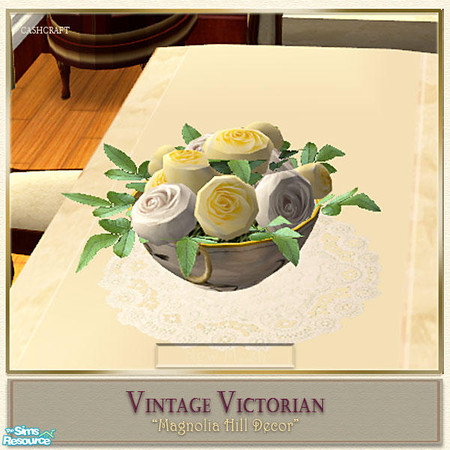 Sims 2 — Magnolia Hill Decor - Rose in Bowl by Cashcraft — Hopefully, you have downloaded my Magnolia Hill Dining Room