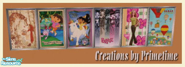 Sims 2 — Primetime Kids Collection 4 by Primetime024 — This is a set of 6 paintings all designed for the younger Sims.