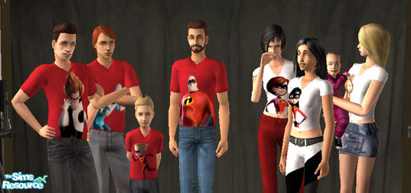 Sims 2 — The Incredible t-shirts by oldmember_julieg — Did you see this movie? If so, you'll enjoy these t-shirt for all