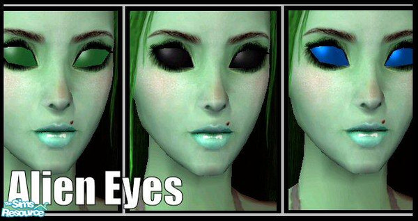 Sims 2 — Alien Eyes by Lola — Three Different Alien Style Eyes.