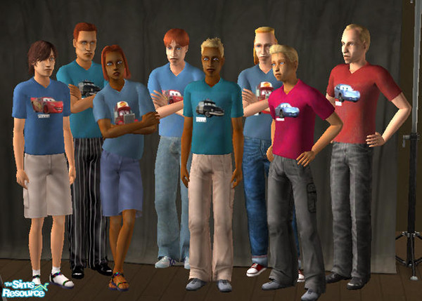 Sims 2 — The Cars t-shirt by oldmember_julieg — Blockbuster on the theater I guess your Sims will enjoy theses t-shirt