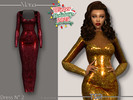 Sims 4 — WinterHolidays_Glittered long dress with tranparency by Mona — -New mesh-