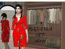 Sims 4 — PAJAMA SET SHORTS FOR FEMALE by kevseryesilyurt10 — Pajama set shorts