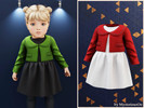 Sims 4 — Infant - Holiday classic jacket dress by MysteriousOo — Infant dress with matching cropped jacket