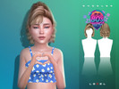 Sims 4 — LEXEL - Wheeler curly ponytail updo (child hairstyle) by LEXEL_s — 30 swatches