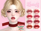 Sims 4 — [Learxfl] Christmas Dream Lipstick by Learxfl — Lipstick, 10 swatches , HQ and BGC . Standalone item with