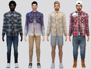 Sims 4 — Printed Plaid Shirt by McLayneSims — TSR EXCLUSIVE