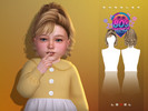 Sims 4 — LEXEL - Wheeler curly ponytail updo (toddler hairstyle) by LEXEL_s — 30 swatches