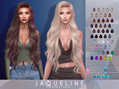 Sims 4 — Jaqueline Hairstyle by Anto — Very long side parted wavy hairstyle