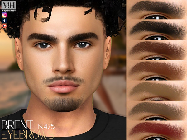 Sims 4 — [Patreon] Brent Eyebrows N425 by MagicHand — Thick brows in 13 colors - HQ Compatible.