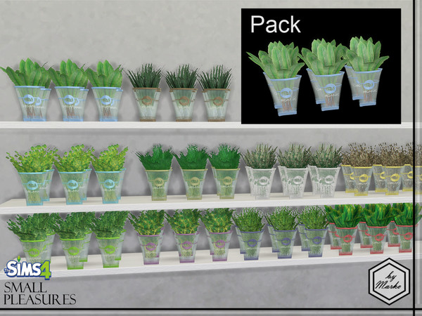 Sims 4 — Organic greens . Decor (market pack) by Marko_An — A pack of organic greens for the supermarket. 10 types