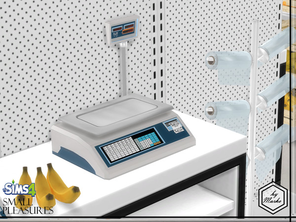 Sims 4 — Supermarket scales  Decor (market) by Marko_An — Decorative supermarket scales(Supermarket Scales, Retail Scale,