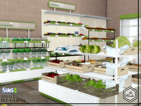 Sims 4 — Retail counter set (market) Rack by Marko_An — furniture, shelves for a supermarket (store, market), counter