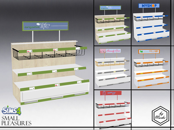 The Sims Resource | [MarkoTS4] Retail counter set (market) Rack 03