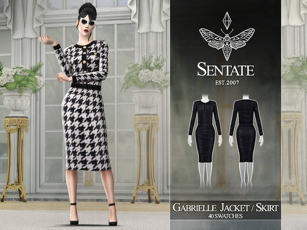 Sims 4 — Sentate-2025-GabrielleJacket by Sentate — A stylish, classic tweed suit