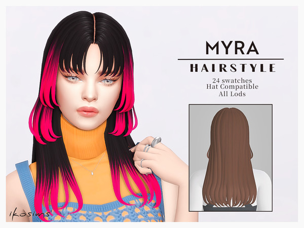 Sims 4 — Myra Hair by iko-sims — - New mesh by me