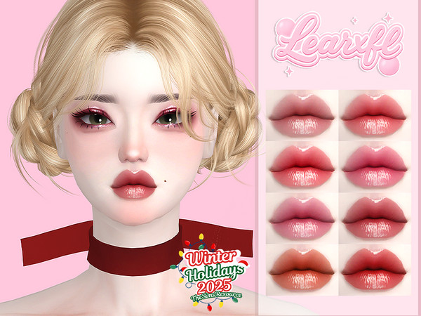 Sims 4 — [Learxfl] Christmas Dream Lipstick by Learxfl — Lipstick, 10 swatches , HQ and BGC . Standalone item with