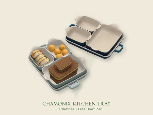 Sims 4 — HYC - Chamonix Kitchen Tray by iiwaen — CC pack from our Advent Calendar