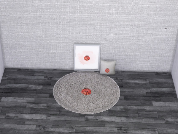 Sims 4 — jessicaaab_cozycritterswallart by jessbtlrr — Set of 3 - pillow, wall art & rug. 4 different swatches.