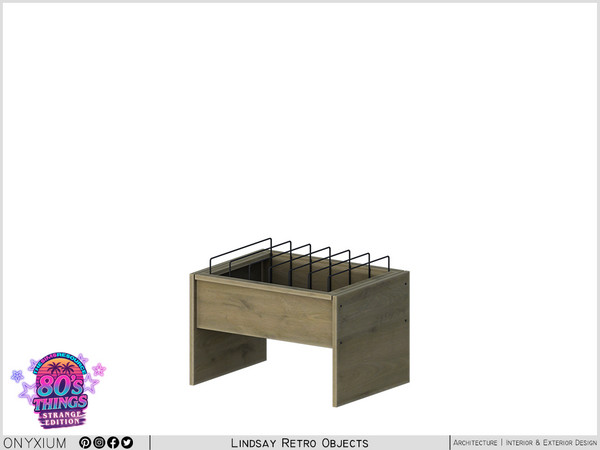 Sims 4 — Lindsay Bench With LP Storage by Onyxium — Onyxium@TSR Design Workshop Living Room Collection - Belong To The