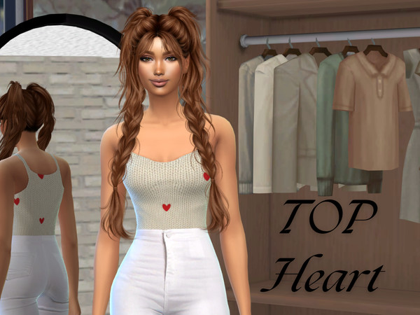 Sims 4 — TOP FOR FEMALE KNITTED HEART by kevseryesilyurt10 — top for female