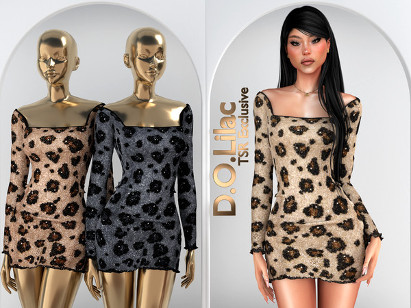 Sims 4 — Embellished Sequin Mini Dress DO2089 by DOLilac — Custom thumbnail