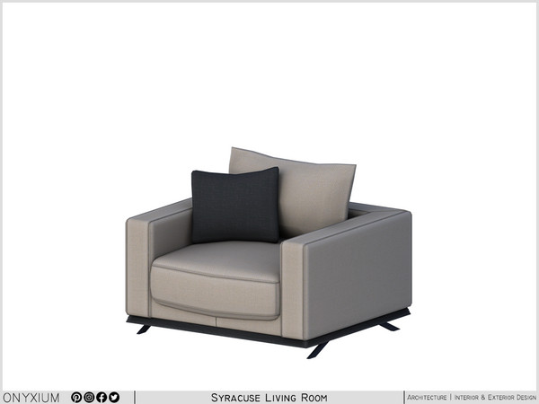 Sims 4 — Syracuse Sofa Single by Onyxium — Onyxium@TSR Design Workshop Living Room Collection - Belong To The 2025 Year