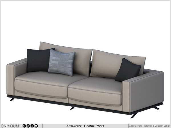 Sims 4 — Syracuse Sofa Triple by Onyxium — Onyxium@TSR Design Workshop Living Room Collection - Belong To The 2025 Year
