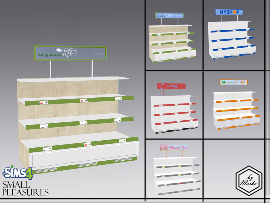 The Sims Resource | [MarkoTS4] Retail counter set (market) Rack 02