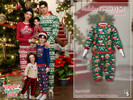 Sims 4 — Holiday Family Pj Set for infant by WisteriaSims — INFANT - BOYS & GIRLS Matching Pajamas for the whole
